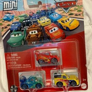 Mattel Cars Mini Racers 3-Pack - Red, Blue, Yellow
